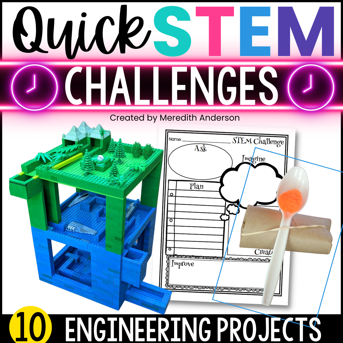 10 Low Prep STEM Challenges  you can try with recyclables and toys
