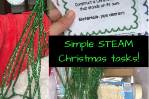Simple STEAM Christmas Tasks