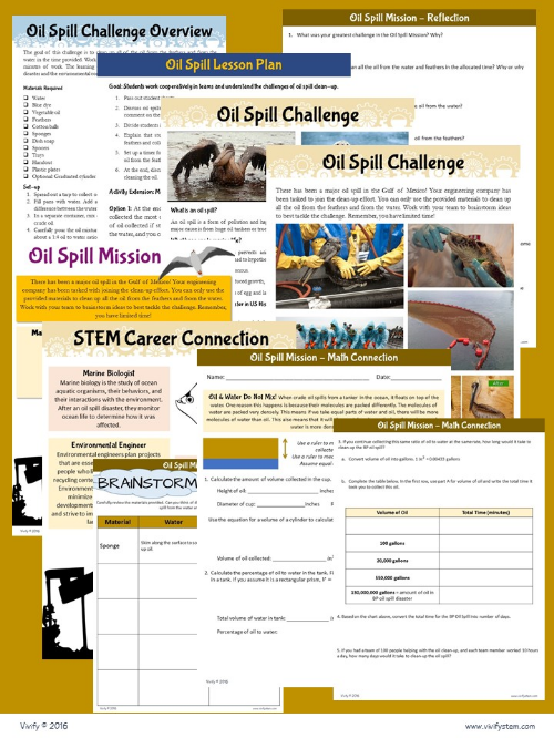 Vivify STEM Oil Spill Challenge Product, click for more info