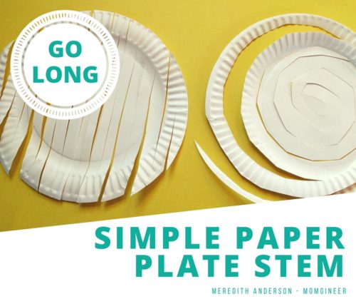 Simple Paper Plate STEM - Make the longest length you can with just one paper plate! STEM Activities for Kids