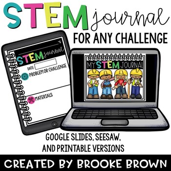 STEM at Home -Project by Brooke Brown @Teach Outside the Box- STEM journal to u se while working