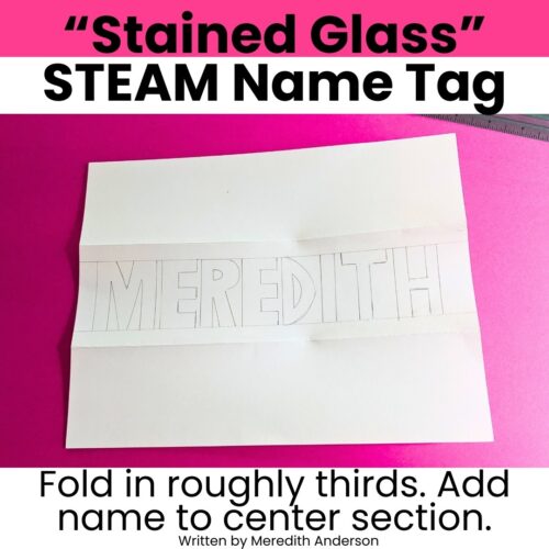 STEAM Name Tag step 1
