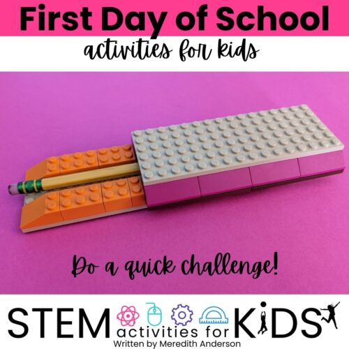 Quick STEM Activity - Build a pencil holder out of LEGOs, paper, or cardboard.