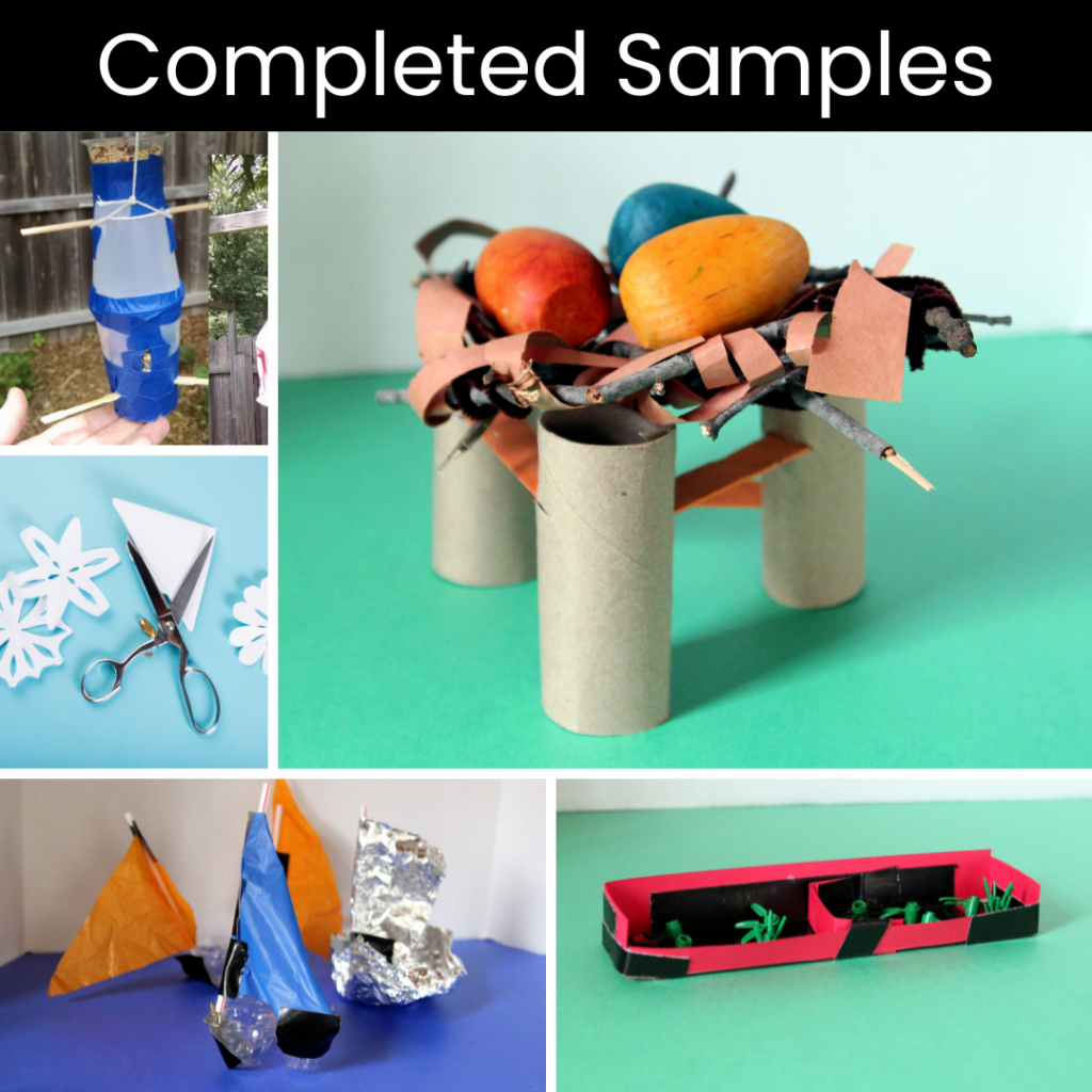 Seasonal STEM challenges for winter, spring, summer, and fall
