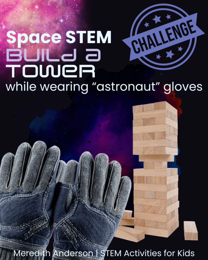 Astronaut challenge with space gloves!
