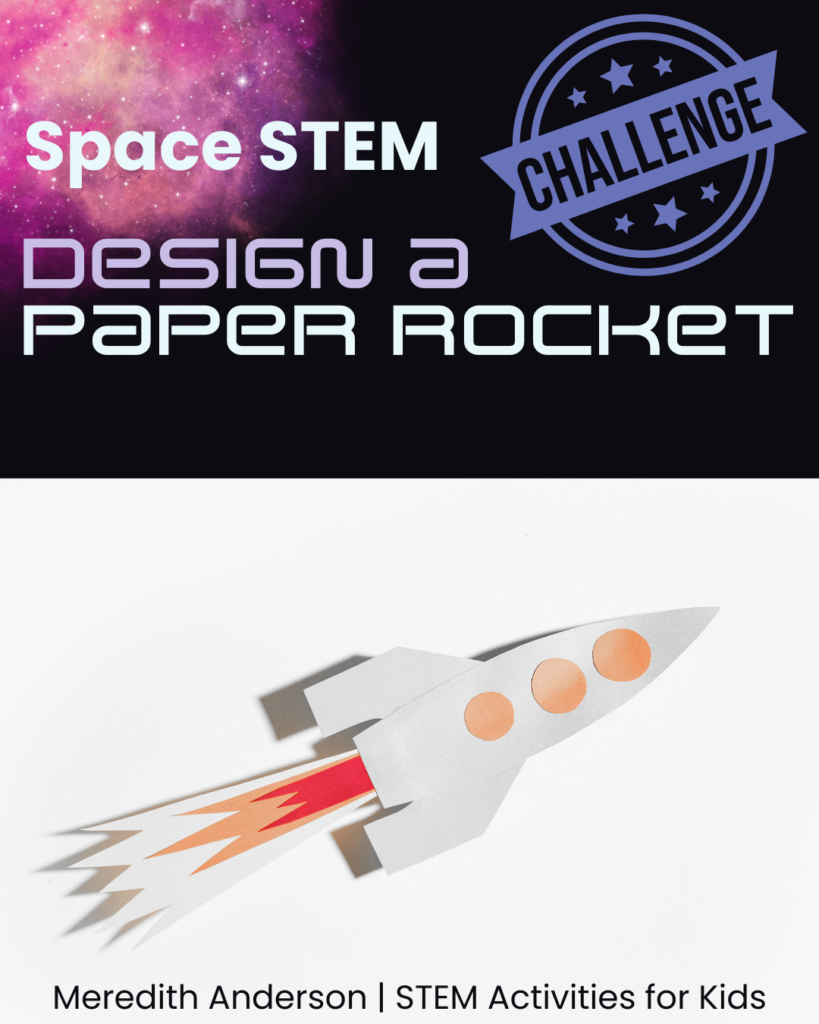 Space STEM activity - design a paper rocket

